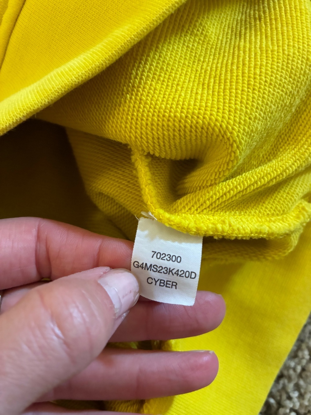 G/FORE Men's Gradient Circle G's Oversized Hoodie in Cyber Yellow Size L - Picture 7 of 8